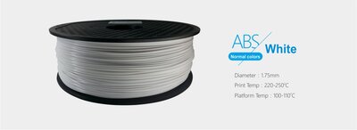 3D Filament - Filament / ABS / Fehér / 1,75mm / 1kg