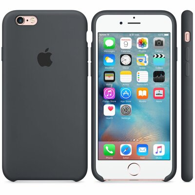 Apple - iPhone 6s Silicone Case - Charcoal Gray - MKY02ZM/A
