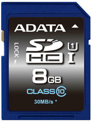 A-Data - 8GB SDHC - ASDH8GUICL10-R