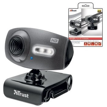 Trust FullHD - eLight (c.sz:17676; USB; 1920x1080 video; 3840x2160 kép; LED világítás; mikrofon; fekete)