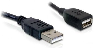 DeLock - USB 2.0 A-A M/F hosszabbító 0.15m - 82457