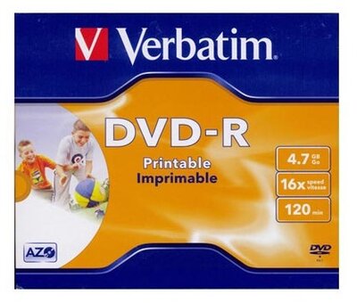 Verbatim DVD-R 4,7GB Matt Nyomtatható Normal