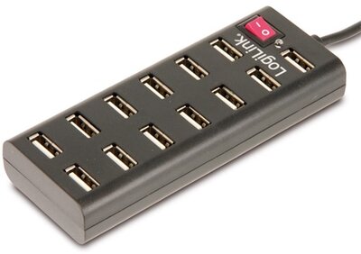 LogiLink 13 portos USB2.0 HUB ki/be kapcsolóval, táppal UA0126