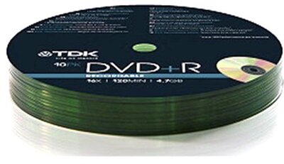 TDK DVD+R írható DVD lemez 4,7GB 10db bulk