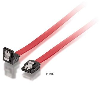 SATA3 adatkábel 1m 1x90°-os fém clip-es
