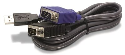 TRENDnet - TK-CU06 D-SUB 15pin USB M/M KVM switch adatkábel 1.8m fekete