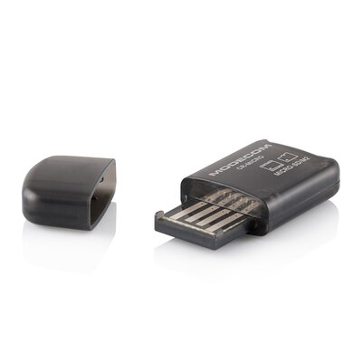 ModeCom CR-Micro - Kártyaolvasó (USB; Micro méretû; Hot-Swap; M2, MicroSD,Trans flash; fekete)