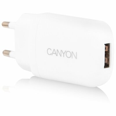 Canyon Single USB Home Charger 1A White CNE-CHA11-W