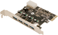 LogiLink USB 3.0-ás 4 portos PCI Express kártya