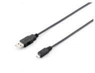 Equip - USB A - Micro USB összekötő kábel 1m - Fekete
