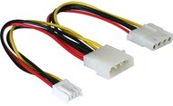 Delock 82111 "Y" elosztó kábel - 4pin Molex + 3,5" FDD - 0,2m