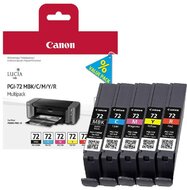 Canon PGI-72 Multipack: Matt Black, Cyan, Magenta, Yellow, Red