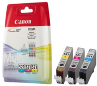 Canon CLI-521 Multipack: Cyan, Magenta, Yellow
