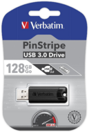 Verbatim Pinstripe Usb Drive 128GB Black