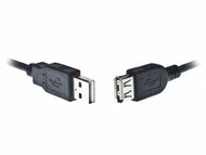 Gembird - USB 2.0 A-A M/F hosszabbító kábel 1.8m - Fekete
