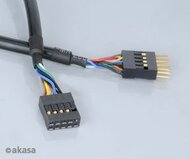 Akasa - Kábel USB Hosszabbító USB 2.0 (Female) - USB 2.0 (Male) 40cm Belső