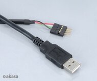 Akasa - Kábel USB Összekotő USB 2.0 (Female) - USB 2.0 (Male) 40cm Belső