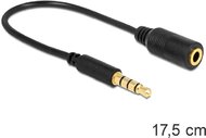 Delock - Cable Stereo jack 3.5 mm 4 pin > Stereo plug 3.5 mm 4 pin (changes pin) - 62498