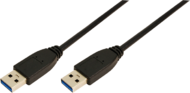 LOGILINK - USB-A 3.0 összekötő kábel 1 m, fekete - CU0038