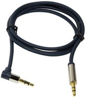 LOGILINK - audió kábel 3.5 sztereó, apa/apa, 90° hajlított, 0.50 m, kék - CA11050