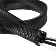 LOGILINK - rugalmas kábelrendező, zippzárral, fekete, 2m - KAB0047