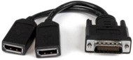 Startech - DMS 59 Male to Dual Female DisplayPort 20CM