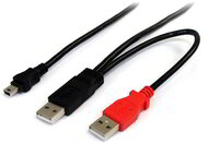 Startech - USB Y Cable for External Hard Drive - USB A to mini B - 1,8M