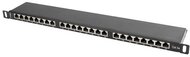 Lanberg - Patch Panel 24 port 0.5U, cat. 5e, shielded - PPS5-0024-B