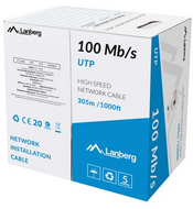 Lanberg - UTP Cat5E patch kábel 305m - LCU5-10CC-0305-S