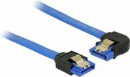 Delock - SATA3 EGYENES/BAL kék kábel 50cm - 84985
