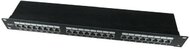 Gembird - FTP 19" patch panel 24 port 1U cat.6 with rear cable management - NPP-C624-002
