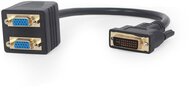 Gembird passive DVI-I male to dual VGA female adapter/splitter, 0.3m, black