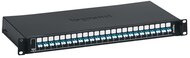 Legrand - optikai patch panel, 19" 1U, fix, 24xSC duplex multimódusú, fekete LCS3 - 032162