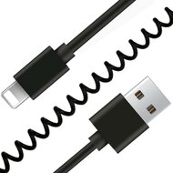 Gembird USB szinkron és töltő spirálkábel iPhone-hoz, 1,5 m, fekete
