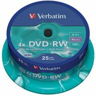 Verbatim - DVD-RW 25db/cs [ spindle | 4,7GB | 4x ] - 43639