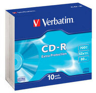 Verbatim - CD-R 10db/cs [ slim jewel case | 700MB | 52x | DataLife ] - 43415