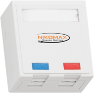 NIKOMAX - Falon kívüli doboz, 2 portos - NMC-MB2P-ST-WT