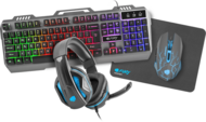FURY - Gaming Combo Set 4in1 THUNDERJET (Billentyűzet+Egér+Egérpad+Fejhallgató) - NFU-1217