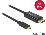 DELOCK kábel USB Type-C male to Displayport male (DP Alt Mode) 4K 60Hz, 1m