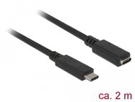 Delock Bővítőkábel USB Type-C dugó > hüvely; 2,0m, fekete