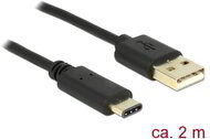 Delock 83327 USB-A 2.0 kábel csatlakozó > USB-C 2.0 csatlakozó - 2 m - fekete