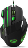 Esperanza MX201 WOLF USB gamer egér fekete/zöld