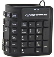 Esperanza szilikon billentyűzet, vezetékes, magyar, fekete