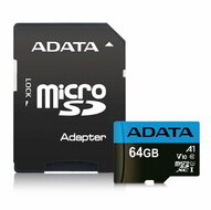 ADATA - microSD Premier 64GB + adapter - AUSDX64GUICL10A1-RA1