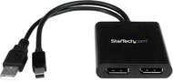 Startech - Mini DisplayPort to DisplayPort Multi-Monitor Splitter - 2-Port MST Hub