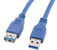 Lanberg extension cable USB 3.0 AM-AF 3m blue