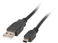 Lanberg cable USB 2.0 mini AM-BM5P 30cm black