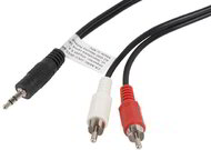 Lanberg stereo audio cable Mini Jack 3,5mm (M)->2x RCA Cinch 1.5m