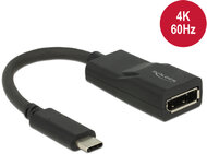 Delock - 62748 - Adapter USB Type-C csatlakozódugóval > Displayport csatlakozóhüvellyel (DP váltakozó mód) 4K