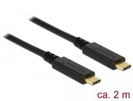 Delock - 83668 - USB 3.1 Gen 1 (5 Gbps) kábel Type-C a Type-C 2 m 3 A E-Marker